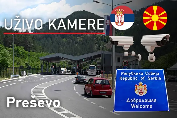 Kamere Uživo Trenutno stanje na Graničnom prelazu Srbija - Severna Makedonija
